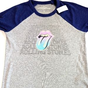 The Rolling Stones NWT American Eagle Ribbed Long Sleeve Jersey Tee Medium.